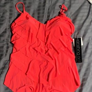 Coral Tankini top- never worn